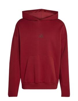 Sudadera Adidas Capucha FI SL Hombre Granate