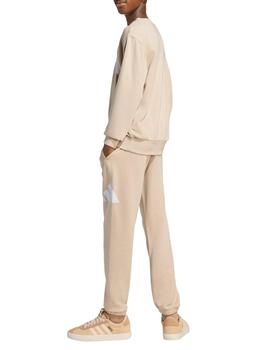 Chándal Adidas BL FT Jog 280 Beige