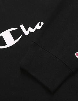 Sudadera cuello caja Negro