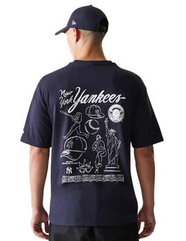 Camiseta New Era Graphic NeyYan Marino