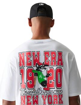 Camiseta New Era Graphic Baseball Cat Blanco