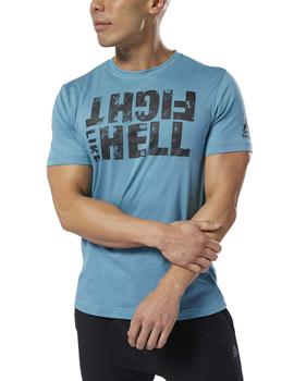 Camiseta Reebok GS Fight Like Hell Azul