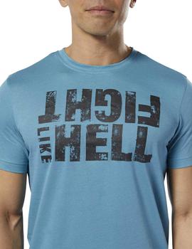 Camiseta Reebok GS Fight Like Hell Azul