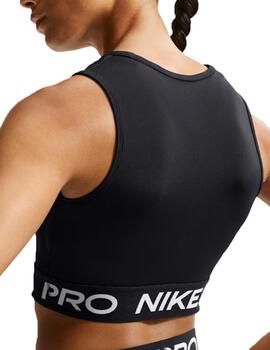 Camiseta Nike Pro Drifit Top Crop Negro Mujer