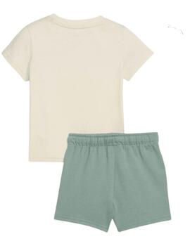 Conjunto Puma MINICATS ESS Beige/Verde