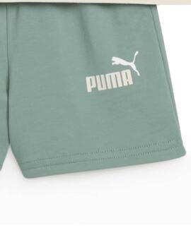 Conjunto Puma MINICATS ESS Beige/Verde