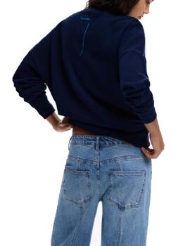 Sudadera Desigual Mia Azul Mujer