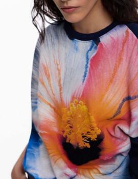 Sudadera Desigual Mia Azul Mujer