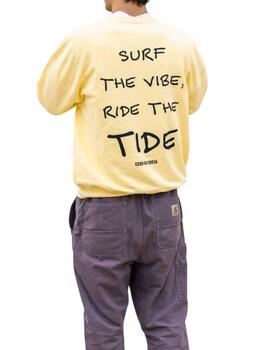 Sudadera CDC Foto Surfer Amarillo Antracita