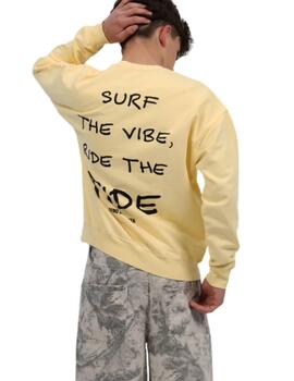 Sudadera CDC Foto Surfer Amarillo Antracita