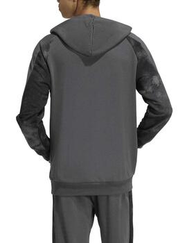 Sudadera Adidas M Camo Print Gris Hombre