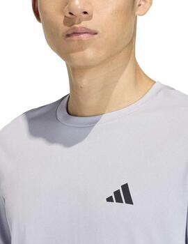 Camiseta Adidas WE BAS 3S T Plateado Hombre