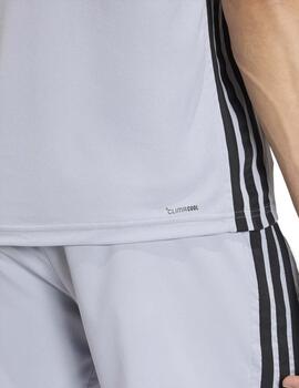 Camiseta Adidas WE BAS 3S T Plateado Hombre