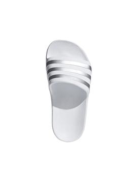 Chanclas Adidas Adilette Aqua K Blanco/Plata