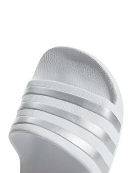 Chanclas Adidas Adilette Aqua K Blanco/Plata