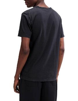 Camiseta Ellesse Carten Rayas Negro Hombre