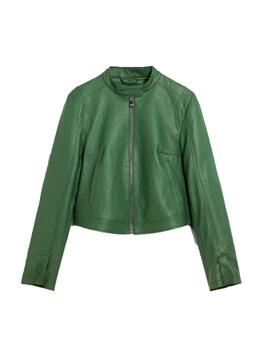 Chaqueta Desigual Ariel Efecto Piel Verde Mujer