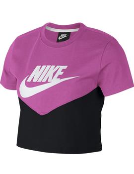 Camiseta Nike Sportwear Heritage Fucsia/Negro