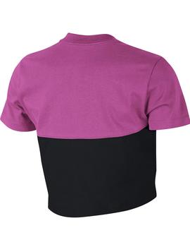 Camiseta Nike Sportwear Heritage Fucsia/Negro