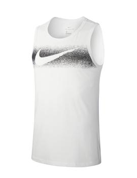 Camiseta Nike Dry Tank Chalk Swoosh Blanco