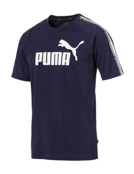 Camiseta Puma Tape Logo Marino