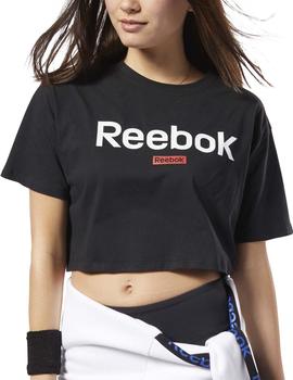 Camiseta Reebok Logo Crop Negro