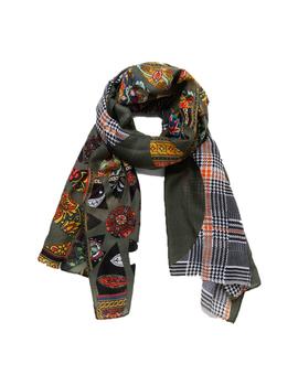 Foulard Desigual Mandala Patch Kaki Multicolor