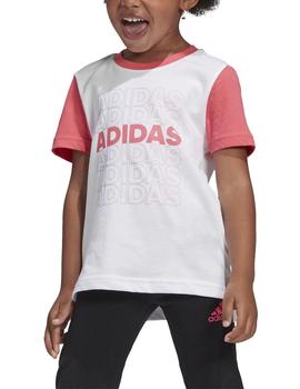 Camiseta Adidas LG COT Blanco/Rosa