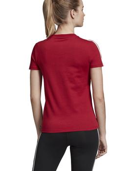 Camiseta Adidas W E 3S Slim Granate