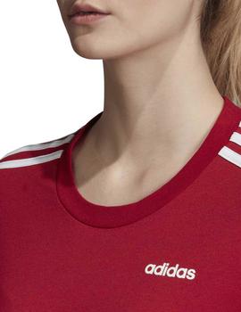 Camiseta Adidas W E 3S Slim Granate