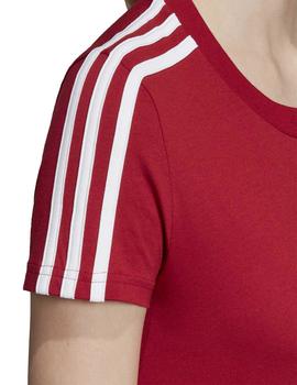 Camiseta Adidas W E 3S Slim Granate