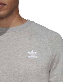 Sudadera Adidas Essential Crew Gris