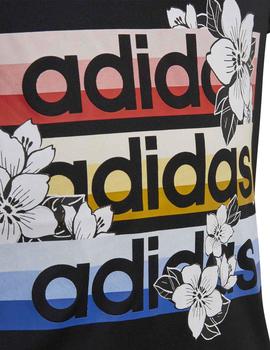 Camiseta Adidas YG C T x Farm Negro