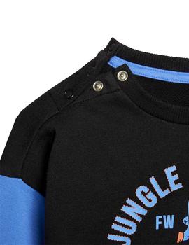 Chandal Adidas I Graph Jog FT Negro/Azul