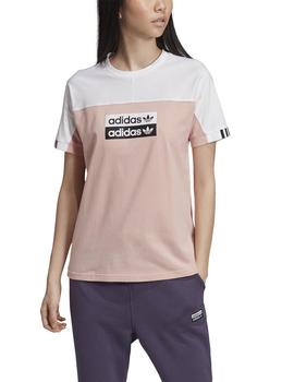 Marinero Instantáneamente hielo Camiseta Adidas Mujer Originals Rosa-Blanco