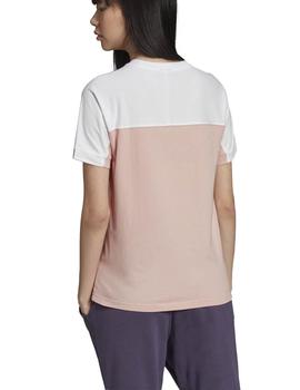 Camiseta Adidas Mujer Originals Rosa-Blanco
