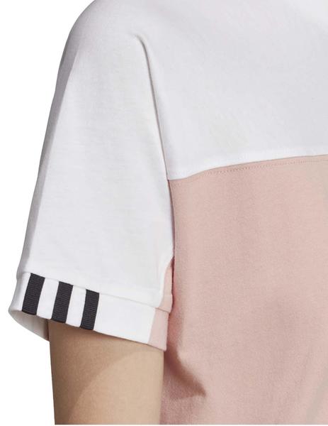 negocio Sumergir Cliente Camiseta Adidas Mujer Originals Rosa-Blanco