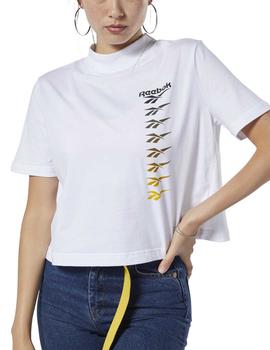 Camiseta Reebok CL V P Cropeed Blanco