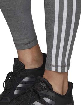 Mallas Adidas W D2M 3S HR T Gris/Blanco