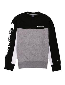 Sudadera Champion Cuello Caja Negro/Gris