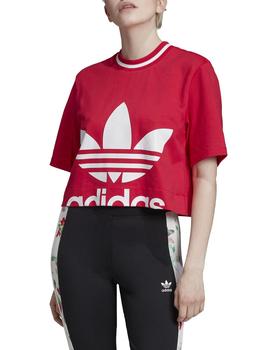 Camiseta Adidas Cropped Fucsia