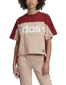 Camiseta Adidas Boxy Beige/Granate