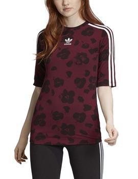 Camiseta Adidas Allover Print Granate/Negro