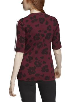 Camiseta Adidas Allover Print Granate/Negro