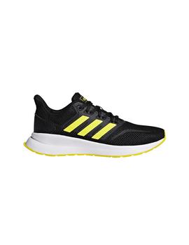 Zapatillas Adidas RunFalcon K Negro/Amarillo