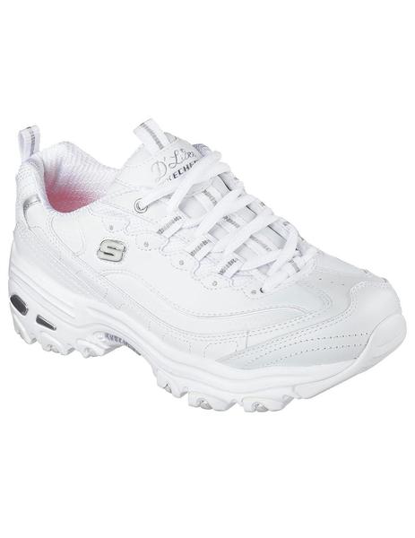 skechers d'lites mujer gris
