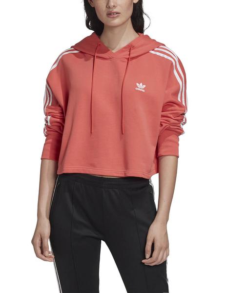 Para construir sonido Simplificar Sudadera Adidas Cropped Coral/Blanco