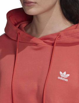 Sudadera Adidas Cropped Coral/Blanco