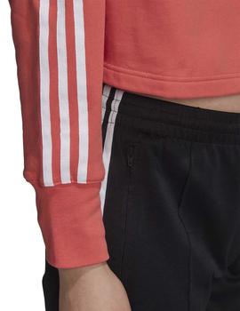 Sudadera Adidas Cropped Coral/Blanco