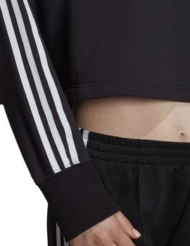 Sudadera Adidas Cropped Negro/Blanco